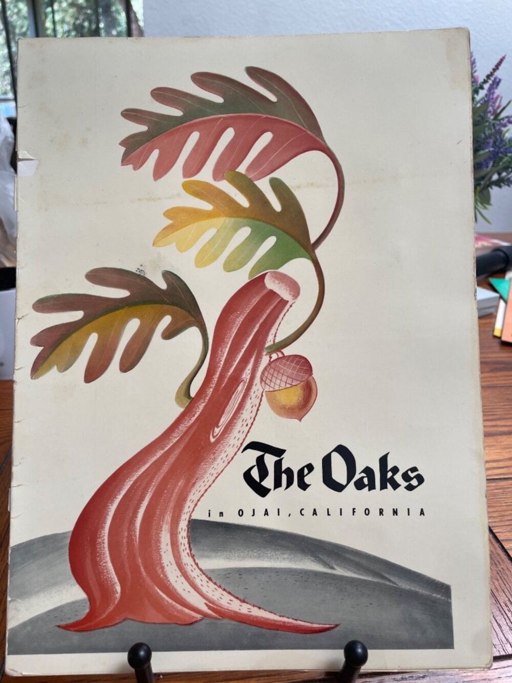 The Oaks Restaurant Menu From Ojai California - Vintage A La Carte & Dinner Opti